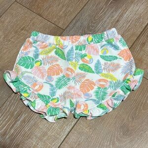 The Beaufort Bonnet Company Tropical Print Ruffle Shorts